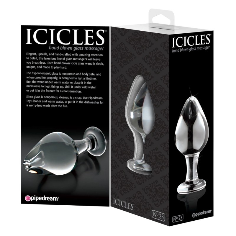 Icicles - Ekskluzywny Szklany Korek Idealny Do Masażu